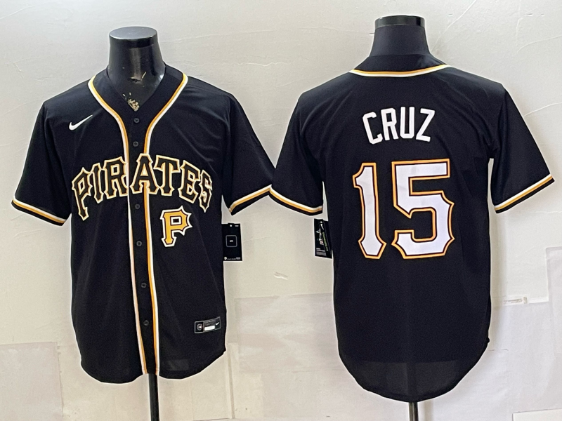 Men Pittsburgh Pirates #15 Cruz black Game 2026 Nike MLB Jersey 0528006